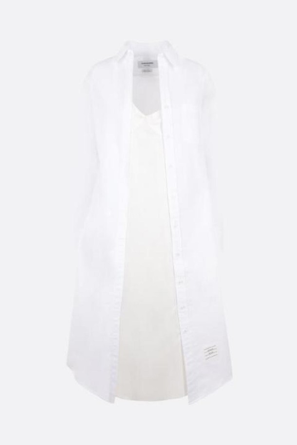 THOM BROWNE - 긴소매 원피스 - 톰브라운 여성 원피스 oxford shirt dress with negligee insert NB26