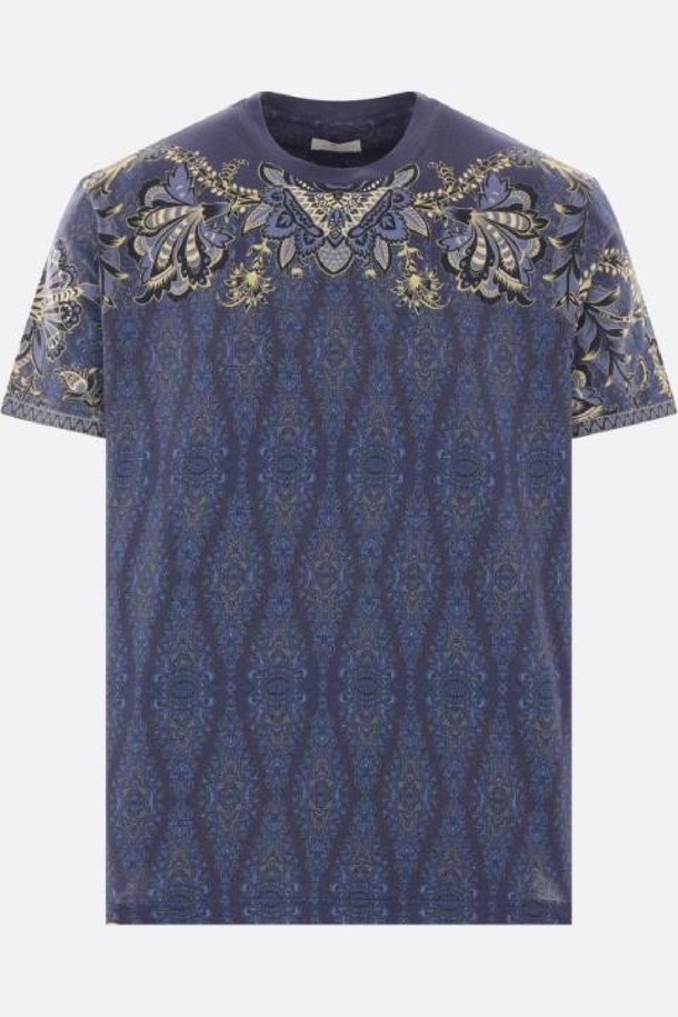 ETRO - 반팔티셔츠 - 에트로 남성 티셔츠 Paisley print cotton t shirt NB26