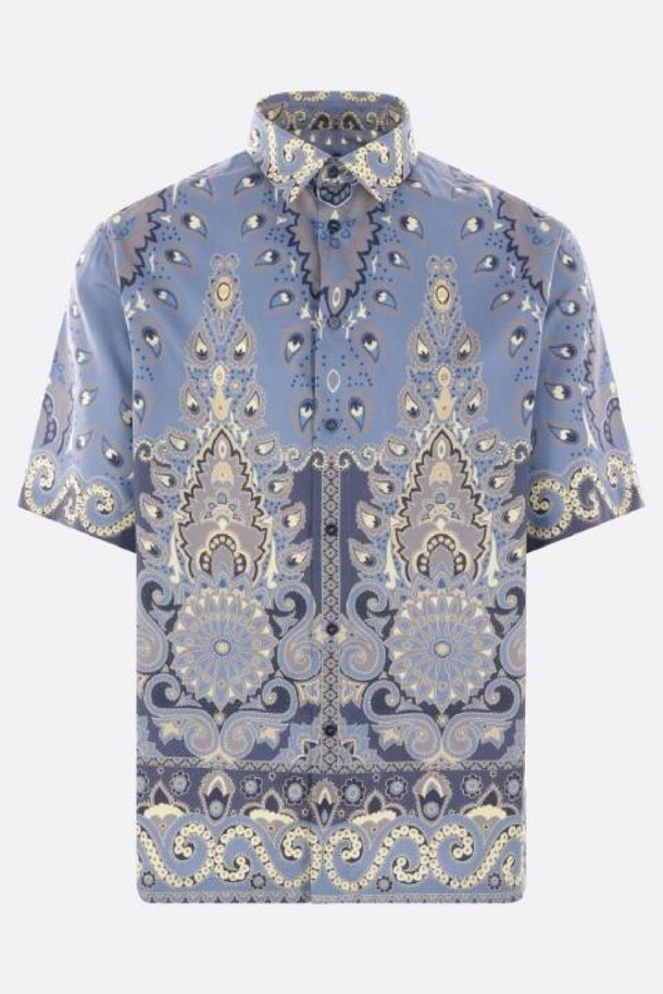 ETRO - 긴팔셔츠 - 에트로 남성 셔츠 printed poplin oversized shirt NB26