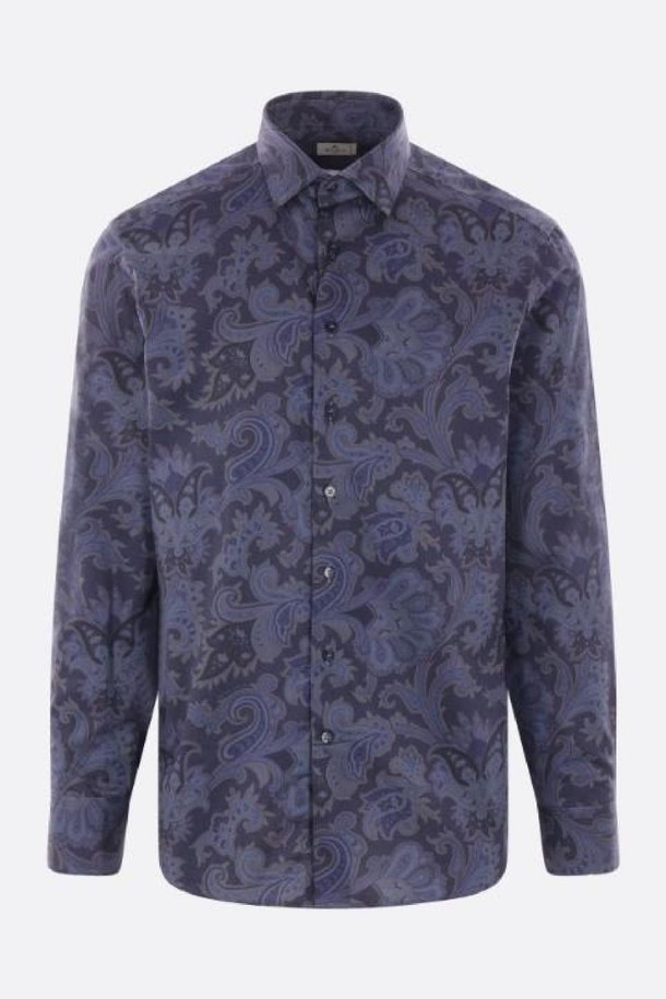 ETRO - 긴팔셔츠 - 에트로 남성 셔츠 floral Paisley printed poplin shirt NB26