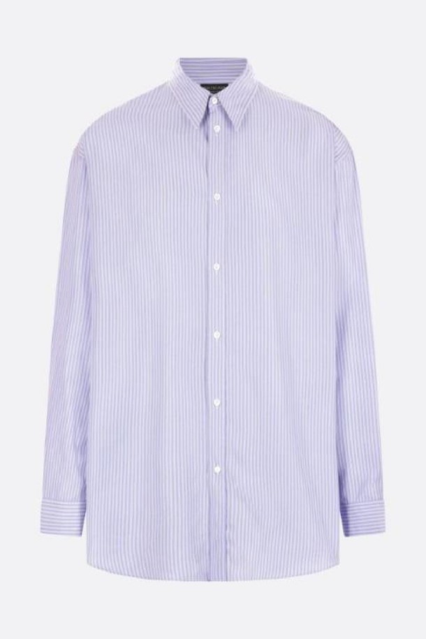 BALENCIAGA - 긴팔셔츠 - 발렌시아가 남성 셔츠 Fluid striped poplin oversize shirt NB26