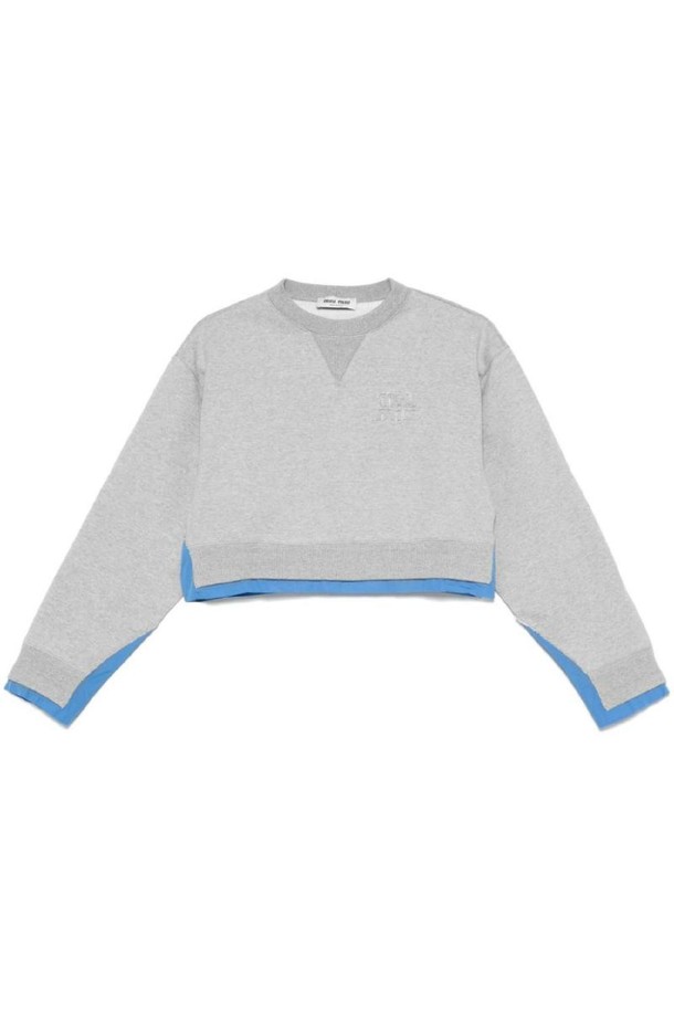 MIU MIU - 스웨터 - 미우미우 여성 맨투맨 후드 COTTON CREWNECK SWEATSHIRT NB30