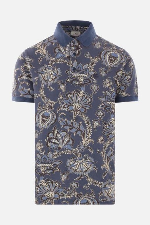 ETRO - 반팔티셔츠 - 에트로 남성 폴로티 floral print piquet polo shirt NB26