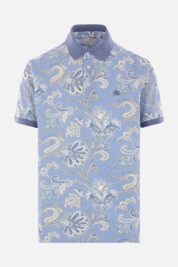 ETRO - 반팔티셔츠 - 에트로 남성 폴로티 floral Paisley print piquet polo shirt NB26