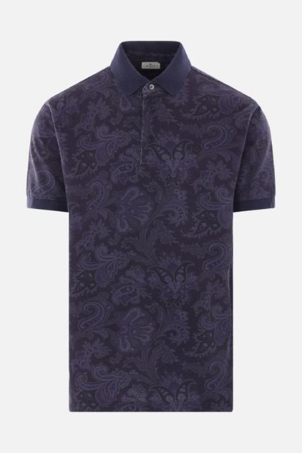 ETRO - 반팔티셔츠 - 에트로 남성 폴로티 floral Paisley print piquet polo shirt NB26