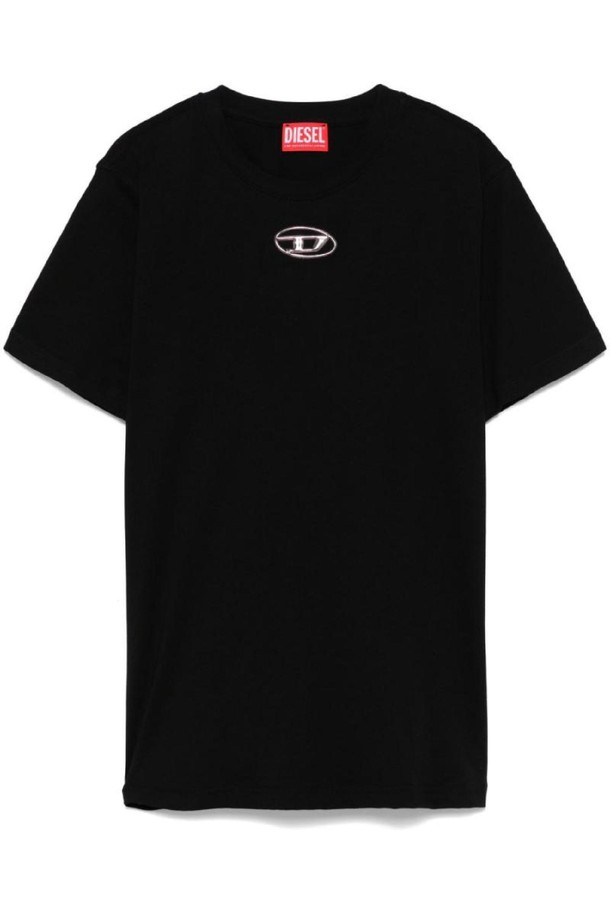 DIESEL - 반소매 티셔츠 - 디젤 여성 티셔츠 OVAL D COTTON T SHIRT NB30