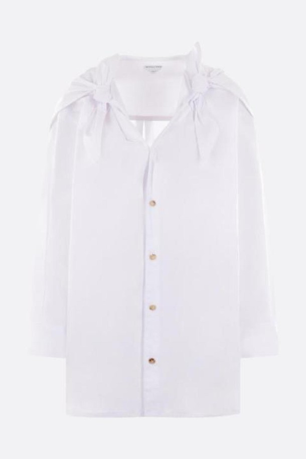 Bottega Veneta - 셔츠 - 보테가 베네타 여성 셔츠 compact cotton shirt with knots NB26