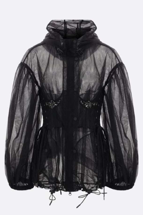 SIMONE ROCHA - 코트 - 시몬 로샤 여성 코트 see through tulle corset parka NB26