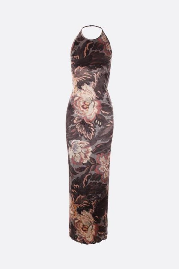 ETRO - 긴소매 원피스 - 에트로 여성 원피스 floral foliage print chenille long dress NB26