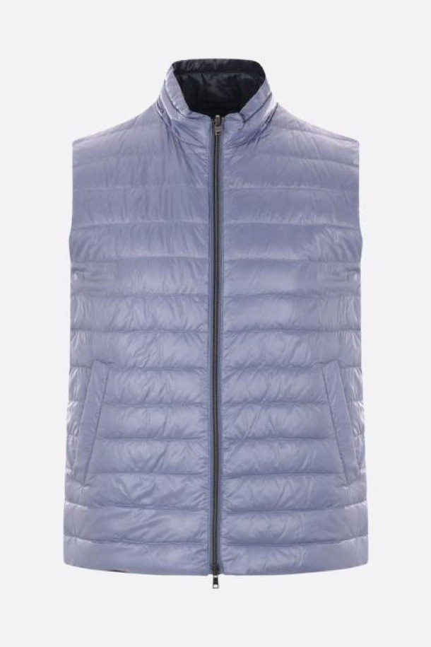 HERNO - 다운/패딩 - 에르노 남성 패딩 reversible sleeveless down jacket in ultralight nylon NB26