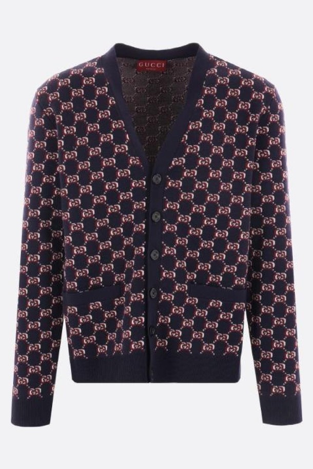 GUCCI - 스웨터 - 구찌 남성 니트 스웨터 GG Shadow jacquard cardigan NB26