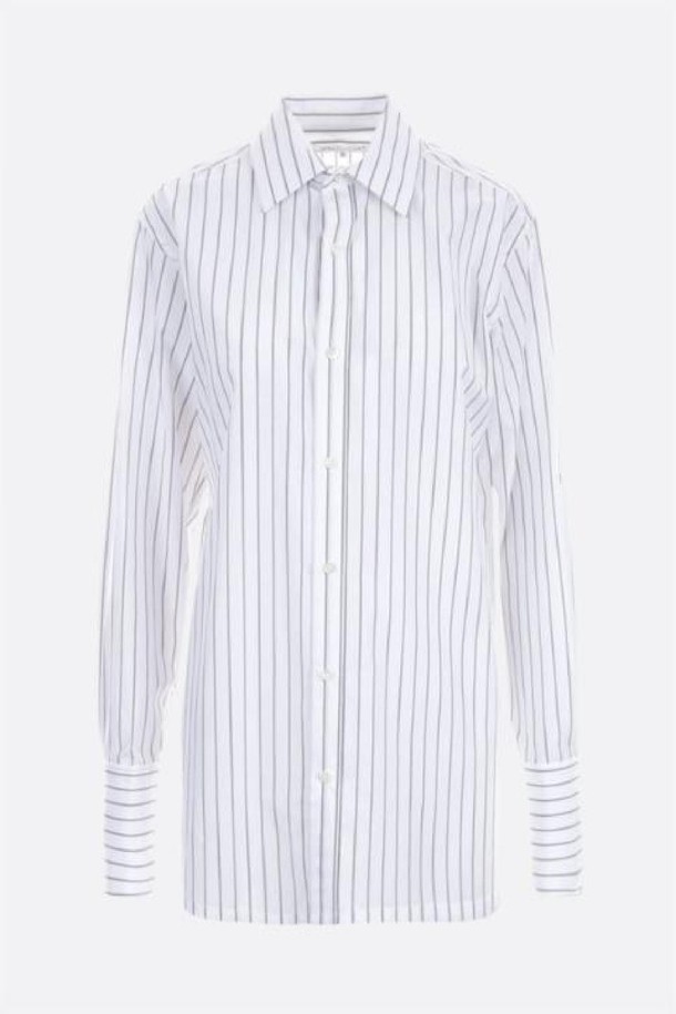 Maison Margiela - 셔츠 - 메종마르지엘라 여성 셔츠 striped poplin regular fit shirt NB26