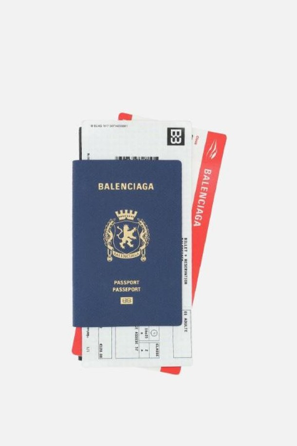 BALENCIAGA - 지갑 - 발렌시아가 남성 지갑 Passport textured and smooth leather wallet NB26