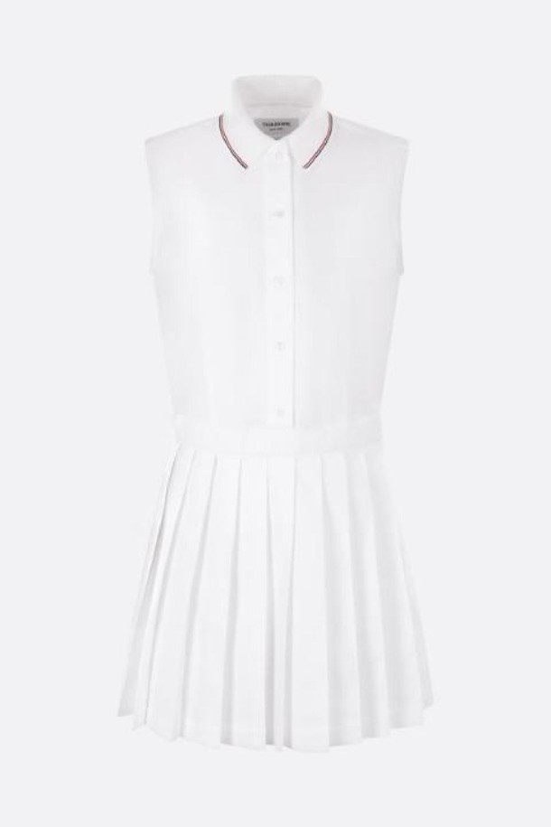 THOM BROWNE - 긴소매 원피스 - 톰브라운 여성 원피스 piquet sleeveless minidress NB26