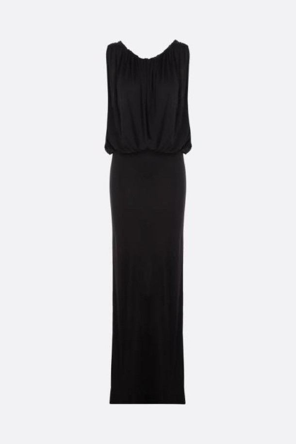 SAINT LAURENT - 긴소매 원피스 - 생로랑 여성 원피스 responsible shiny jersey sleeveless long dress NB26