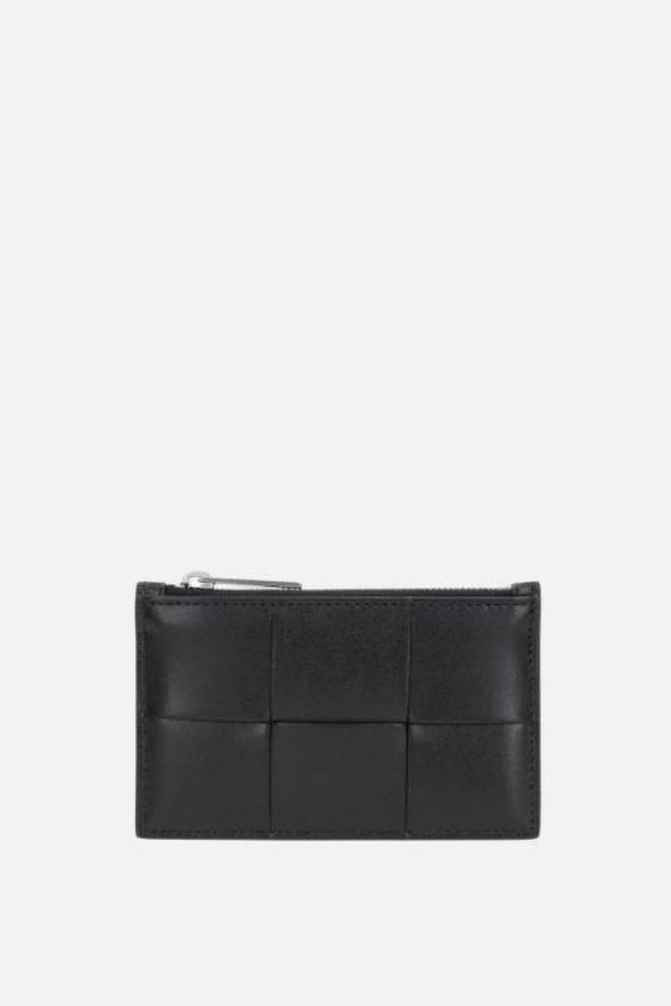 Bottega Veneta - 지갑 - 보테가 베네타 남성 카드지갑 Maxi Intrecciato and smooth leather zipped card case NB26