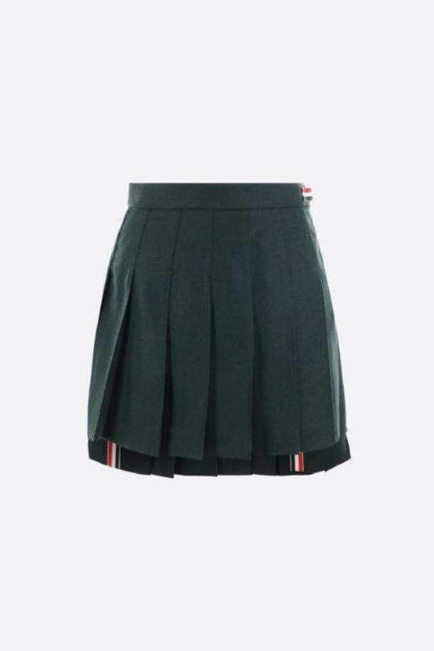 THOM BROWNE - 미디스커트 - 톰브라운 여성 스커트 pleated wool miniskirt NB26