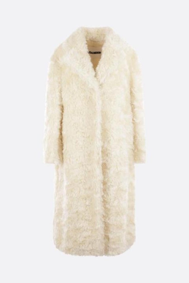 JIL SANDER - 코트 - 질샌더 여성 코트 single breasted mohair fur coat NB26