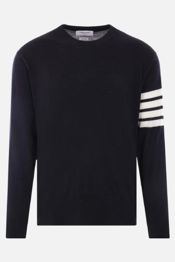 THOM BROWNE - 스웨터 - 톰브라운 남성 니트 스웨터 4 bar intarsia wool pullover NB26