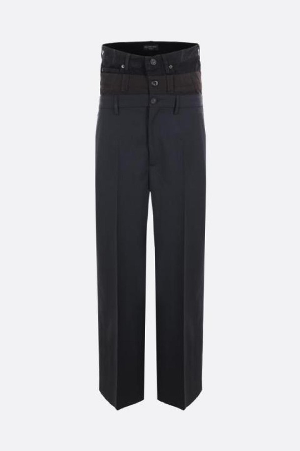 BALENCIAGA - 슬랙스/수트팬츠 - 발렌시아가 남성 바지 twill trousers with triple waistband NB26