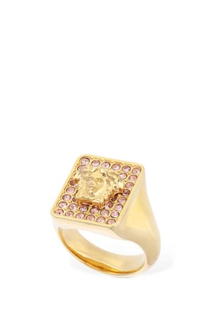 베르사체 여성 반지 Medusa Tiles crystal square ring NB01