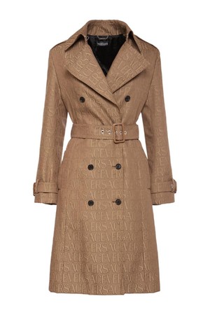 베르사체 여성 코트 Monogram canvas trench coat w belt NB01