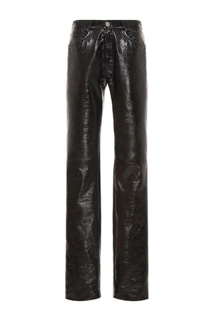 알렉산드라리치 여성 레더 팬츠 Mid rise patent leather straight pants NB01