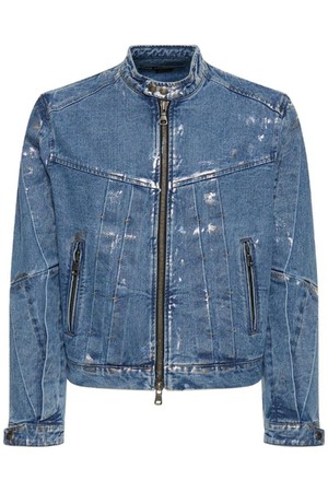 앤더슨벨 남성 데님 자켓 Wax coated denim motorcycle jacket NB01