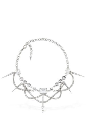 알렉산드라리치 여성 목걸이 Chain necklace w  spikes   crystals NB01