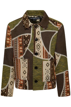 앤더슨벨 남성 니트 자켓 Unisex jacquard patchwork jacket NB01