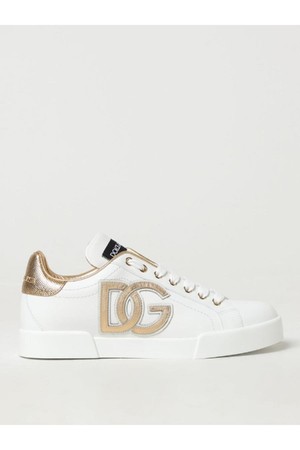 돌체앤가바나 여성 스니커즈 Dolce   gabbana portofino sneakers in leather with logo NB03