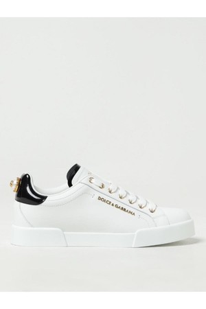 돌체앤가바나 여성 스니커즈 Dolce   gabbana portofino sneakers in leather with monogram NB03