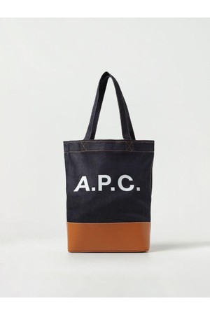 아페쎄 남성 토트백 A p c  axel bag in denim and synthetic leather NB03