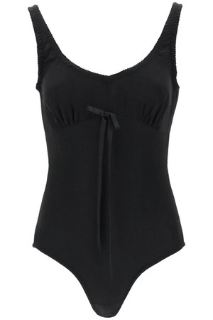 시몬 로샤 여성 티셔츠 silk blend bodysuit with bow detail NB02