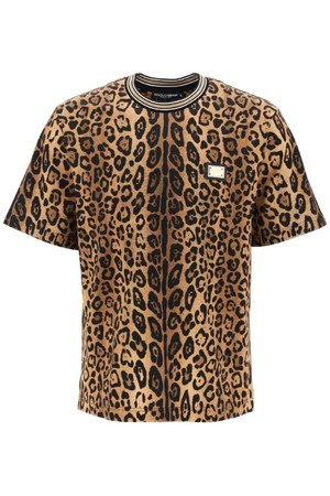 돌체앤가바나 남성 티셔츠 leopard print t shirt with NB02