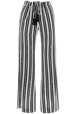 펜디 여성 바지 striped silk satin pants NB02