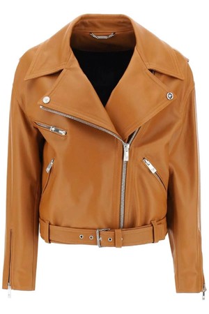 베르사체 여성 레더 자켓 biker jacket in leather NB02