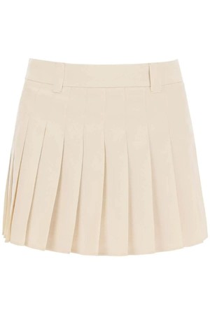 미우미우 여성 스커트 pleated mini skirt with logo all over NB02