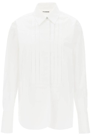 질샌더 여성 셔츠 블라우스 pleated bib shirt with NB02