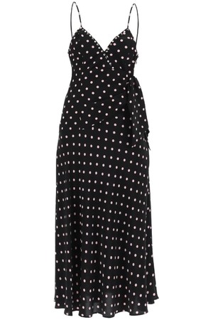 알렉산드라리치 여성 원피스 polka dot slip dress with studs and rhinestones NB02