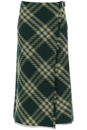 버버리 여성 스커트 maxi kilt with check pattern NB02