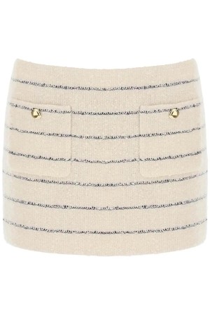 미우미우 여성 스커트 striped boucle mini skirt NB02