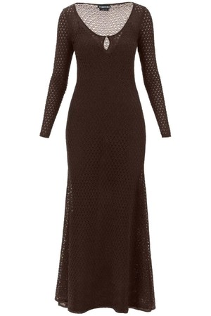 톰포드 여성 원피스 long knitted lurex perforated dress NB02