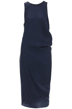 펜디 여성 원피스 draped ff silk midi dress NB02