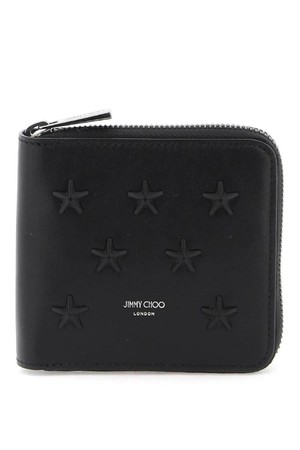 지미추 남성 지갑 zip around wallet with stars NB02