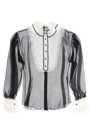 돌체앤가바나 여성 셔츠 블라우스 chiffon blouse with plastr NB02