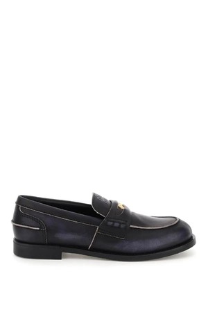 미우미우 여성 로퍼 used effect leather loafers NB02