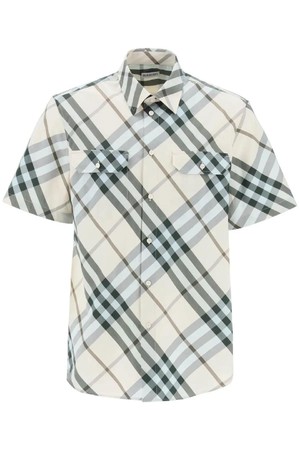 버버리 남성 셔츠 short sleeved checkered shirt NB02