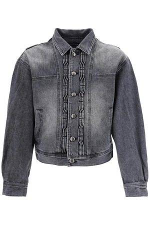 앤더슨벨 남성 데님 자켓 denim jacket with wavy details NB02