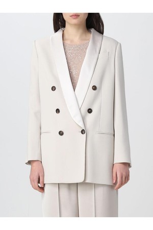 브루넬로 쿠치넬리 여성 자켓 Brunello cucinelli blazer in viscose and linen blend NB03